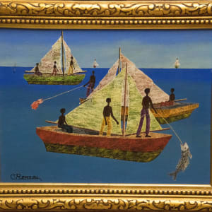 Fishing from Sailboat by Cameau Rameau