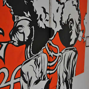 Afro & Kuma [Series] by Sarah Quildon  Image: Afro & Kuma #3
Sold, 2018