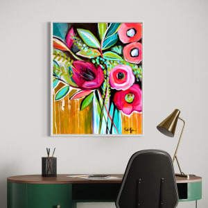 Flowers in Vase by Rising Moon Studio 