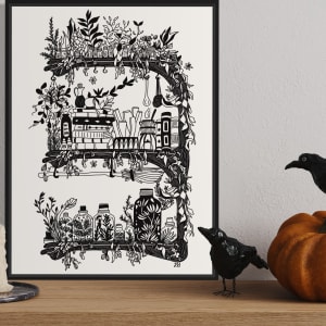 Wiccan Shelves by Rising Moon Studio 