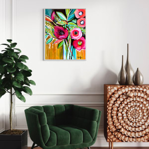 Flowers in Vase by Rising Moon Studio 