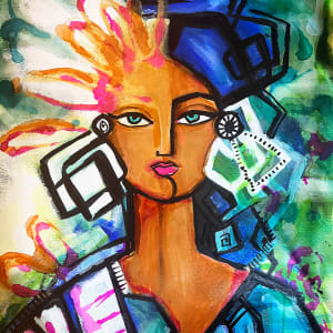 Abstract Woman by Rising Moon Studio