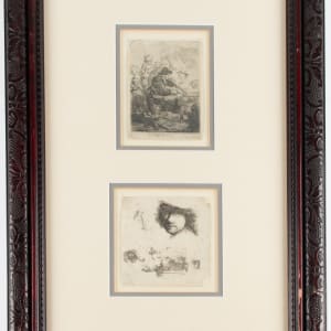 Old Woman Cooking ,  Self Portrait With Woman by Rembrandt