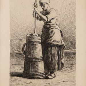 La Baratteuse by Adolphe Martial-Potemont  Image: Adolphe Martial-Potemont - after Jean-Francois Millet, La Baratteuse, c. 1890