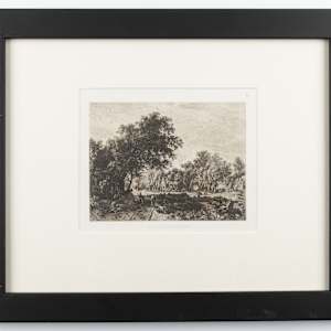 Paysage, d'après Hobbema by Charles Emile Jacque, Meindert Hobbema