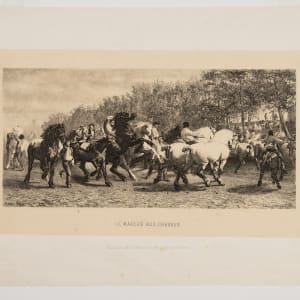 Le Marche aux Chevaux by Jules-Jacques Veyrassat