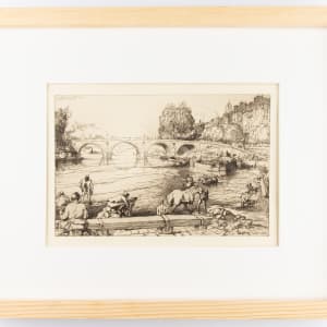 L'Abreuvoir au pont Marie, Paris by Auguste Lepere