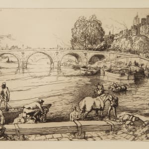 L'Abreuvoir au pont Marie, Paris by Auguste Lepere  Image: Auguste Lepere, L'Abreuvoir au pont Marie, Paris, 1902