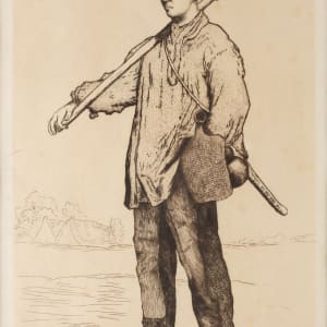 Une Becheur by Georges Belin-Dollet  Image: Georges Belin-Dollet -After Jean-Francois Millet, Une Becheur, 1890
