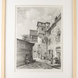 Cour de la Psalette a Nates, Bretagne by Adrien Dauzats