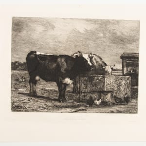 L'Abreuvoir (Cows at the Watering Place) by Charles Albert Waltner