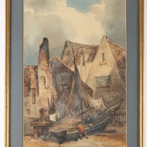 Fishermen and Their Boats, Normandy by Auguste Pequegnot