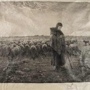 La Bergere (A Shepherdess) by Benjamin Louis Auguste Damman