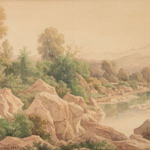 Landscape of the Herault River by Victor Favier  Image: Victor Favier, Landscape of the Herault River, 1883