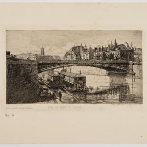Le Pont St. Louis (The St. Louis Bridge, Paris) by Alfred Brunet-Debaines