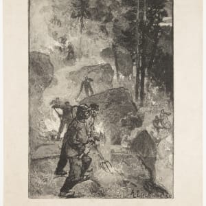 Incendie de foret (Firefighter in the Forest) by Auguste-Louis Lepere