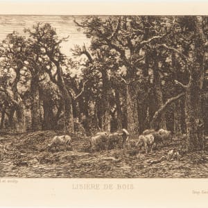 Lisiere de Bois (Border of the Forest) by Charles-Emile Jacque  Image: Charles-Emile Jacque, Lisiere de Bois (Border of the Forest), 1860