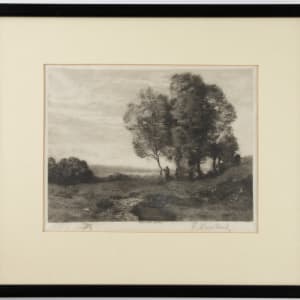 Paysage avec une personne by Fritz Krostewitz