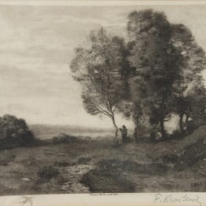 Paysage avec une personne by Fritz Krostewitz 