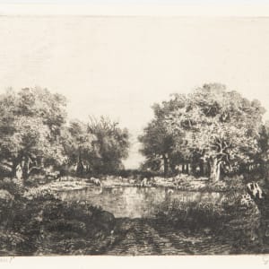 Une Mare (A Pond) by Gustave Greux  Image: Gustave Greux - After Theodore Rousseau, Une Mare (A Pond), c. 19th century,