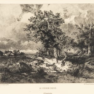 Le Chemin Creux by Alfred Brunet-Debaines  Image: Alfred Brunet-Debaines - After Jules Dupre, Le Chemin Creux, 1880