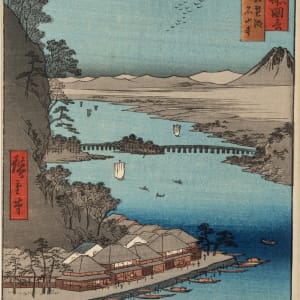 Ishiyama temple in Omni provence by Utagawa Hiroshige  Image: Utagawa Hiroshige, Ishiyama temple in Omni provence, undated