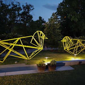 Crease Canaries (triptych) by Kevin Box Studio, Image 2.