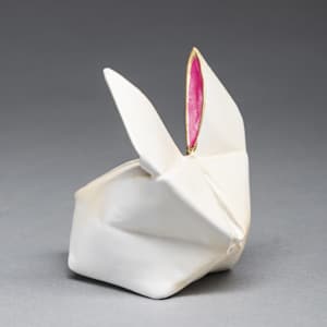 Black Rabbit, Bronze Rabbit, & White Rabbit by Kevin Box Studio  Image: White Rabbit - mini