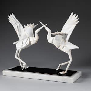 Courting Cranes maquette by Kevin Box Studio 