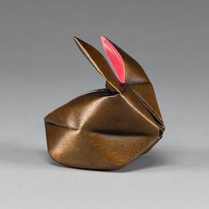 Black Rabbit, Bronze Rabbit, & White Rabbit by Kevin Box Studio  Image: Bronze Rabbit - mini