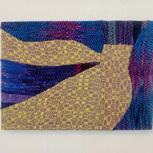 Purple yellow stretched weaving 3 by Perry Gross