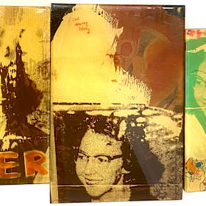 Flannery O'Connor Triptych by Dylan Tellesen