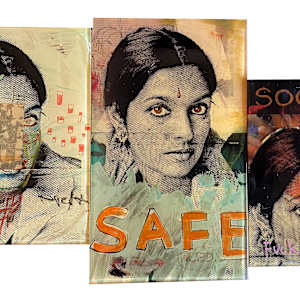 Jhumpa Lahiri Triptych by Dylan Tellesen