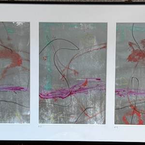 Effervescent 1, 2 and 3 by Chris Pero  Image: Framed with archival mat, UV glass and a metal frame.  14 3/4 x 27 1/4"