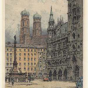 München, Marienplatz by Josef Eidenberger