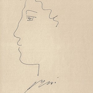 Untitled ( Face in Profile ) by Hans Erni