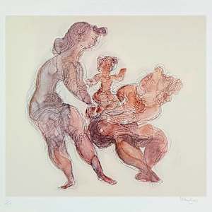Playing Mother by Chaim Gross