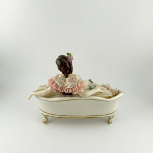 Porcelain Lady Figurine "Lady on Sofa" 