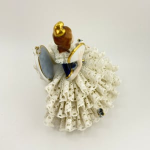 Martha Budich Porcelain Lace figurine "Lady with Fan" 