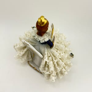 Martha Budich Porcelain Lace figurine "Lady with Fan" 