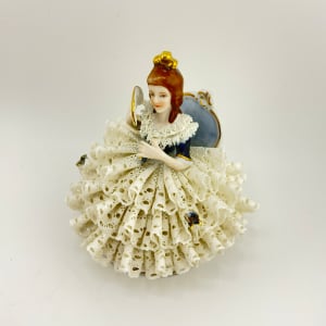 Martha Budich Porcelain Lace figurine "Lady with Fan" 