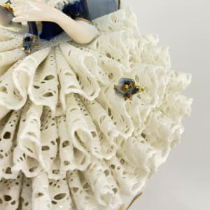 Martha Budich Porcelain Lace figurine "Lady with Fan" 