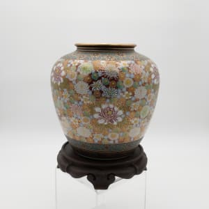 Japanese Floral  Decorated Porcelain Vase 