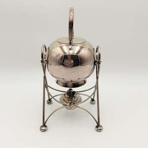 EPNS Silver Plate Tea Pot Spirit Kettle w/ Burner Stand 