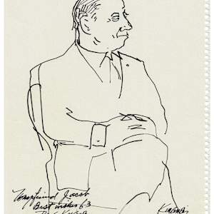 Untitled ( Seated Man with Folded Hands ) by Dong Kingman, Image 2.