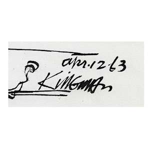 Untitled ( Two Men in a Cafe ) by Dong Kingman, Image 1.