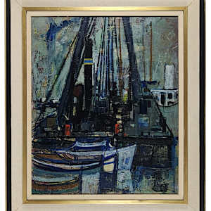 Chaland Grue à Antibes by Robert Vernet-Bonfort, Image 2.