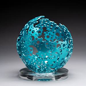 Shadow Sphere - 8" - Ice Blue by Michael Enn Sirvet  (Sirvet Studios LLC), Image 2.