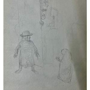 Boceto para óleo #2 by Leonora Carrington