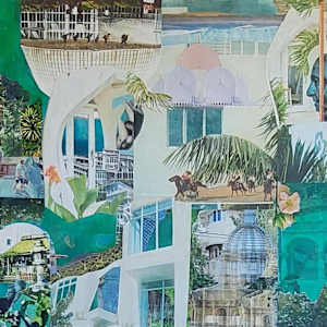 Keep going 2 by Roswitha Mueller Rohschnitt-Collagen, Image 1.